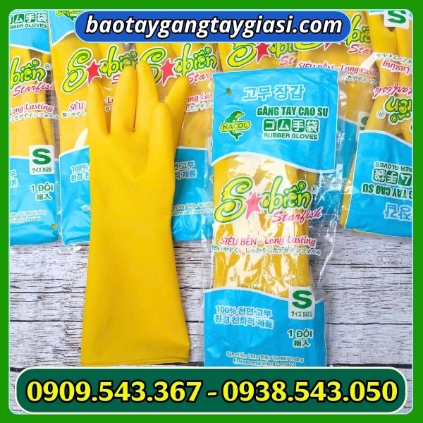 Găng tay cao su rửa bát hãng sao biển Găng tay cao su rửa bát