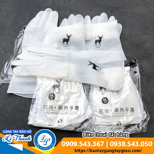 Găng tay cao su siêu dai hình hươu Găng tay cao su siêu dai hình hươu