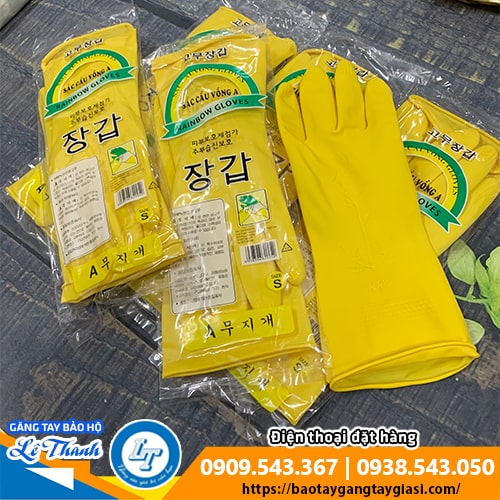 Găng tay cao su size S tay lỡ Găng tay cao su size S tay lỡ