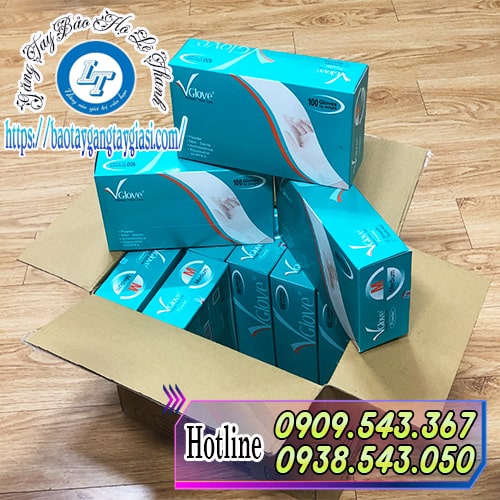 Găng tay cao su y tế vglove có bột Găng tay cao su y tế vglove có bột