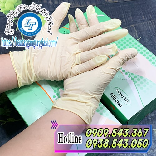 Găng tay cao su y tế vglove không bột Găng tay cao su y tế vglove không bột