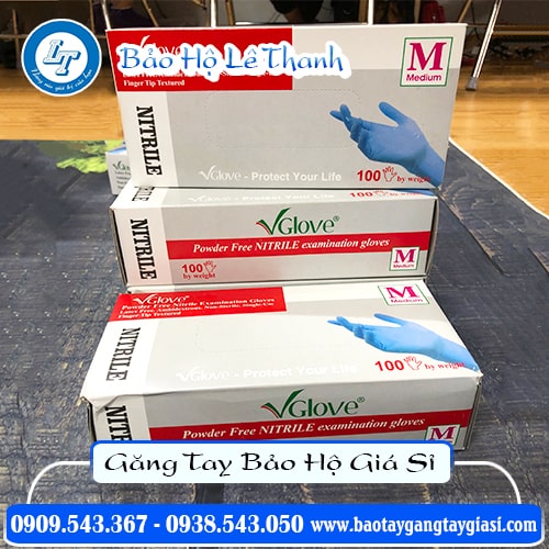 Găng tay cao su y tế Vglove Nitrile Găng tay cao su y tế Vglove Nitrile