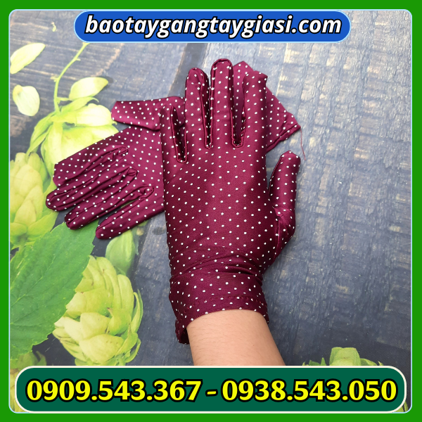 Găng tay chống nắng chấm bi Găng tay chống nắng chấm bi