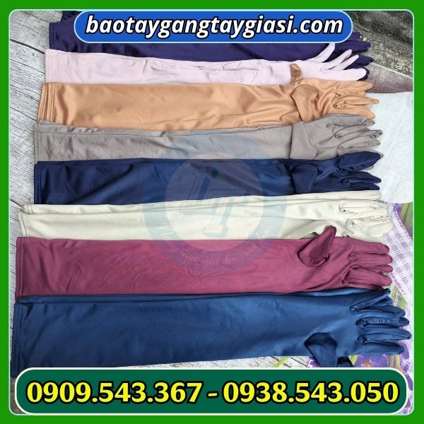 Găng tay chống nắng loại dài Xuất hàng tại công ty lê thanh