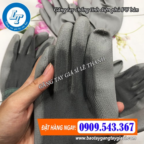 găng tay chống tĩnh điện phủ pu lòng bàn tay găng tay chống tĩnh điện phủ pu lòng bàn tay