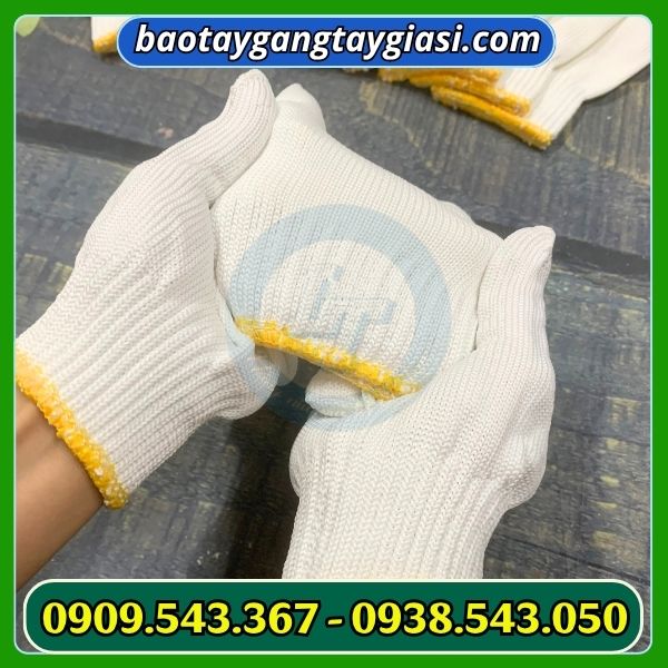 Găng tay len poly 40g giá sỉ Găng tay len poly 40g