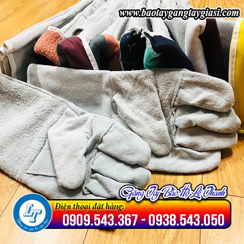 Găng tay da hàn 2 lớp cách nhiệt chống nóng tốt Găng tay da hàn 2 lớp cách nhiệt chống nóng tốt