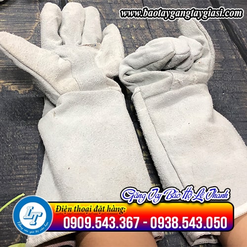 Găng tay da hàn 2 lớp độ dài vượt trội