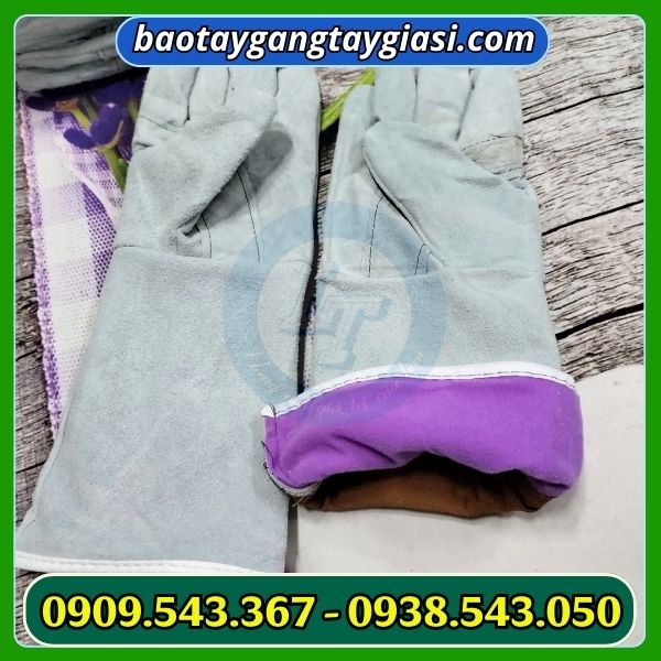 Găng tay da hàn loại dài giá sỉ Găng tay da hàn giá sỉ