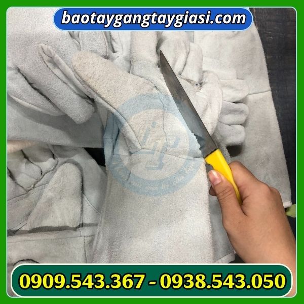 Găng tay da hàn chống cắt Găng tay da hàn