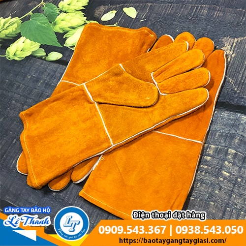Găng tay da hàn chống nóng chịu nhiệt tốt Găng tay da hàn chống nóng chịu nhiệt tốt