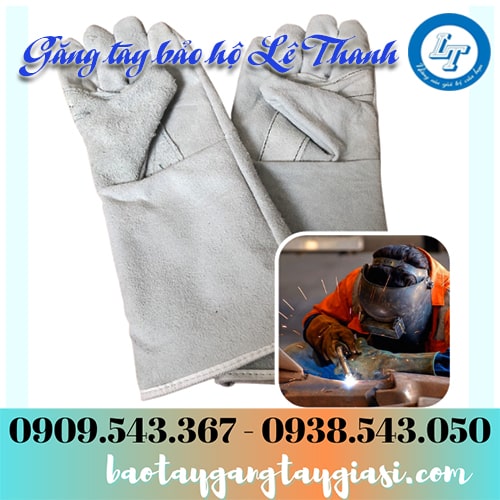 Găng tay da hàn chống nóng chống tia lửa điện