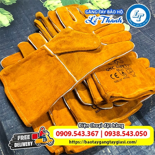 Găng tay da hàn chống nóng tốt Găng tay da hàn chống nóng tốt