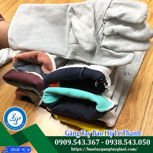 Găng tay da hàn dài 2 lớp dày dặn Găng tay da hàn dài 2 lớp dày dặn