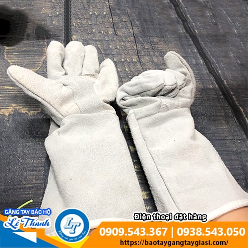 Găng tay da hàn dài bảo vệ hiệu quả Găng tay da hàn dài bảo vệ hiệu quả