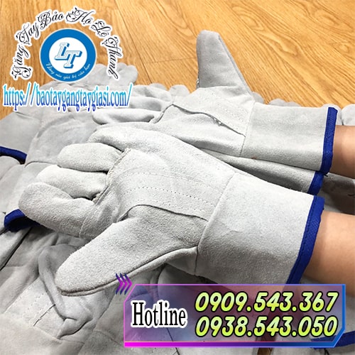 Găng tay da hàn dày dặn 2 lớp chống nóng tốt Găng tay da hàn dày dặn 2 lớp chống nóng tốt