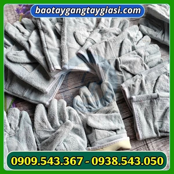 Găng tay da hàn 2 lớp loại ngắn Găng tay da hàn