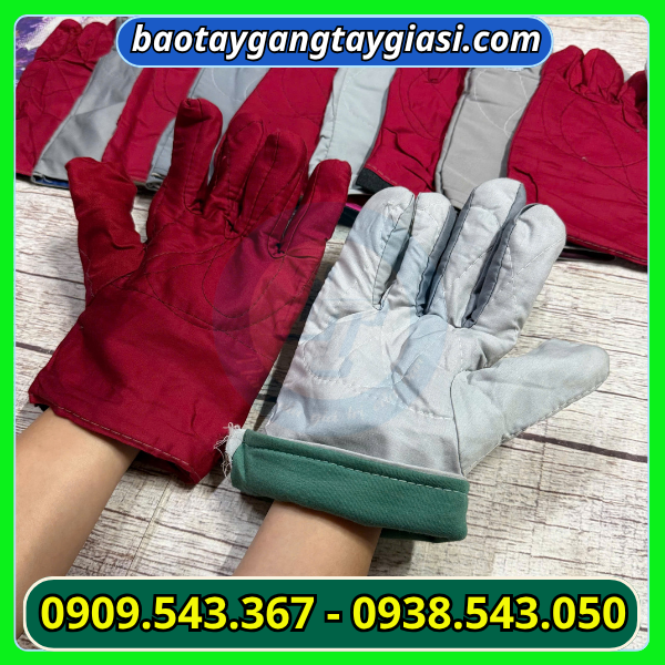 Găng tay vải kaki