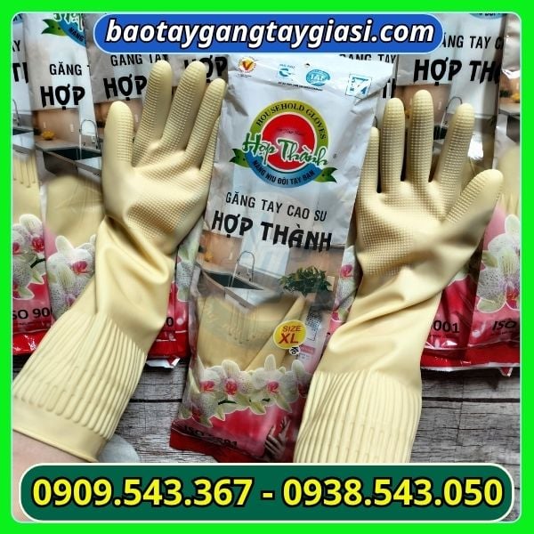 Găng tay cao su hợp thành sze XL cổ dài Găng tay cao su hợp thành sze XL cổ dài