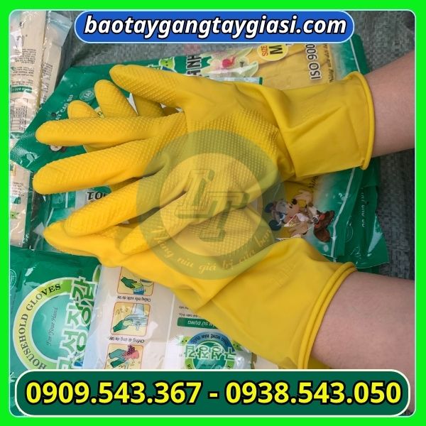 Găng tay cao su hợp thành cổ ngắn Găng tay cao su hợp thành cổ ngắn