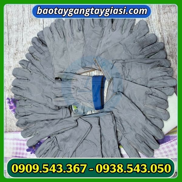 Găng tay kaki 2 lớp sẵn kho hàng loại 1 Găng tay kaki 2 lớp