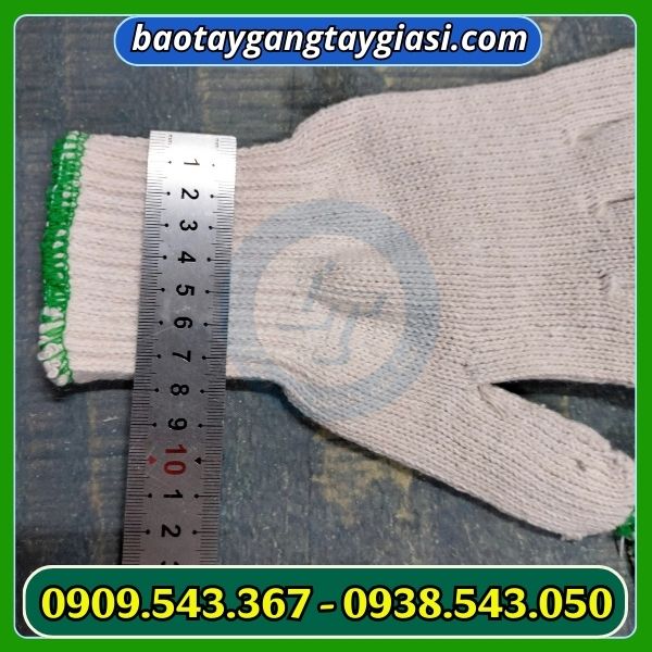 Đo kích cỡ găng tay len kem cổ dài 80g Găng tay len kem cổ dài 80g