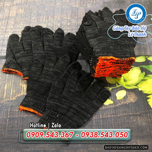 Găng tay len đen chống trầy xước chống bám bụi Găng tay len đen chống trầy xước chống bám bụi