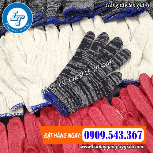 Găng tay len muối tiêu giá rẻ Găng tay len muối tiêu giá rẻ