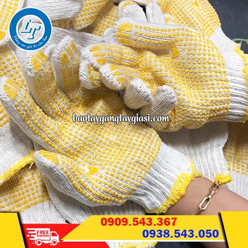 Găng tay len hạt nhựa co giãn linh hoạt ôm sát tay