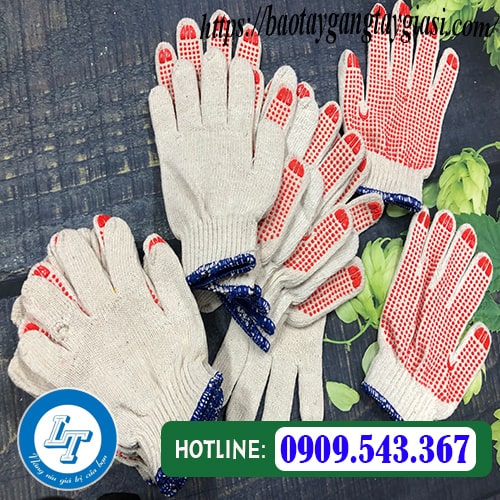 Găng tay len hạt nhựa Găng tay len hạt nhựa