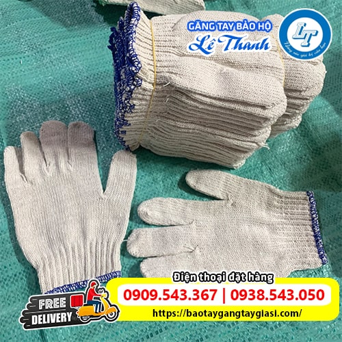 Găng tay len kem trắng 60g giá rẻ tại xưởng Găng tay len kem trắng 60g giá rẻ tại xưởng