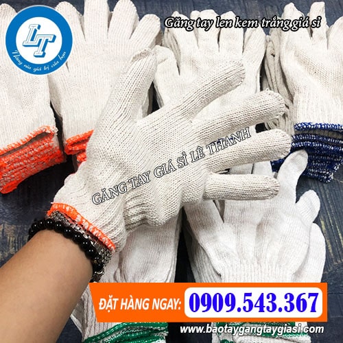 găng tay len kem trắng giá sỉ rẻ theo số lượng găng tay len kem trắng giá sỉ rẻ theo số lượng