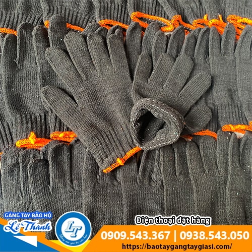 Găng tay len màu đen viền chun cổ tay tránh rơi tuột Găng tay len màu đen viền chun cổ tay tránh rơi tuột