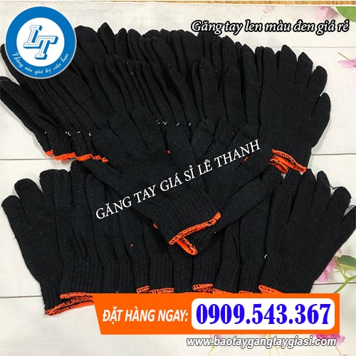 Găng tay len màu đen Găng tay len màu đen