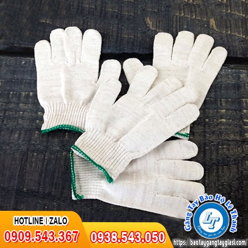 Găng tay len màu kem dày chắc