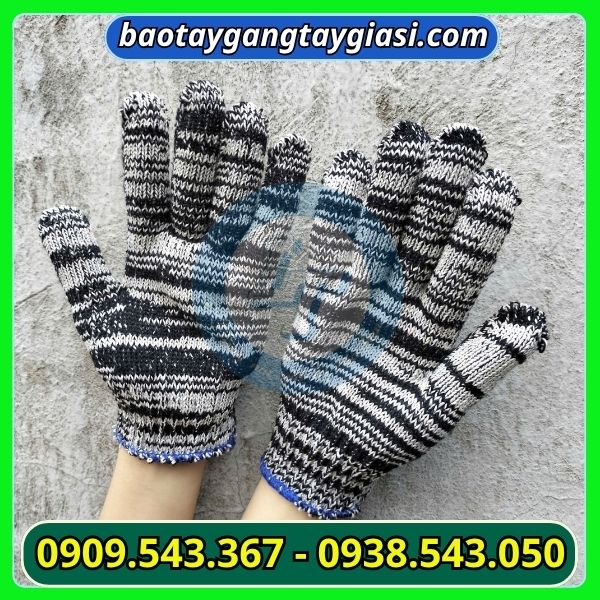 Găng tay len muối tiêu 50g đeo vừa tay Găng tay len muối tiêu 50g