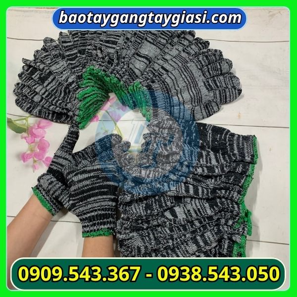 Găng tay len muối tiêu 50g giá rẻ Găng tay len muối tiêu 50g