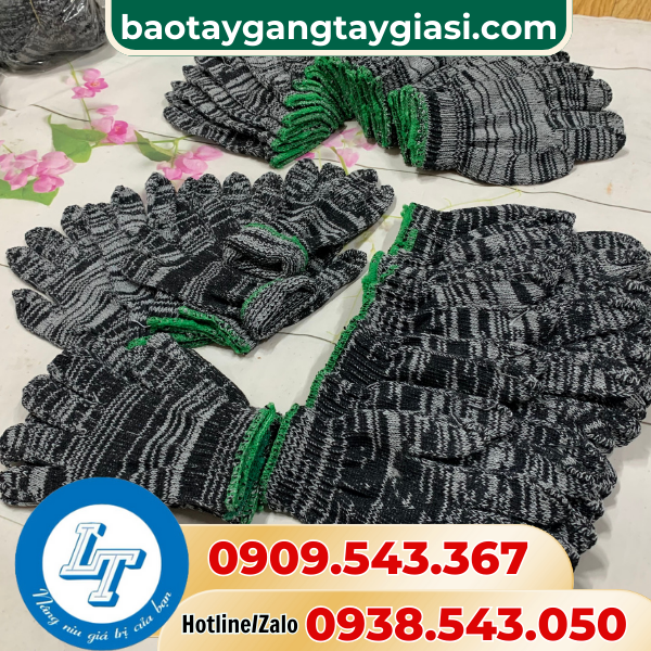 Găng tay len muối tiêu 50g Găng tay len muối tiêu 50g