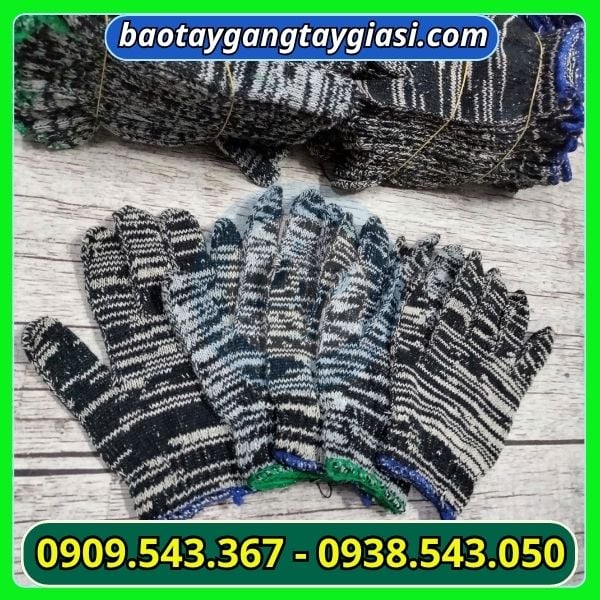 Găng tay len muối tiêu 60g nhiều viền Găng tay len muối tiêu 60g nhiều viền