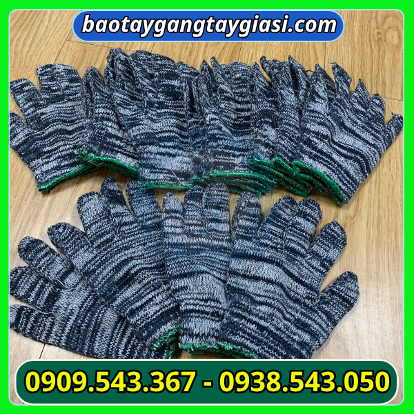 Găng tay len muối tiêu 80g sỉ rẻ Găng tay len muối tiêu 80g