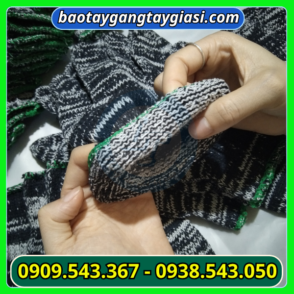 Găng tay len muối tiêu 80g dày bền đẹp Găng tay len muối tiêu 80g