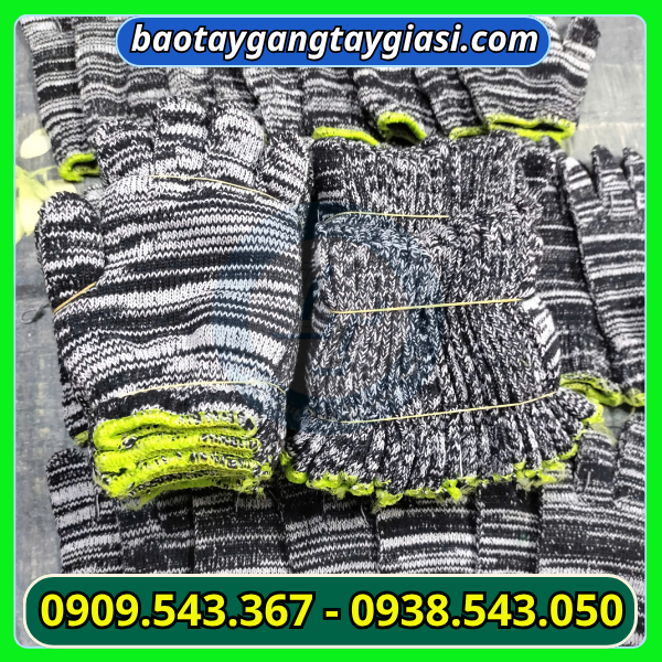 Găng tay len muối tiêu 80g giá xưởng rẻ nhất Găng tay len muối tiêu 80g