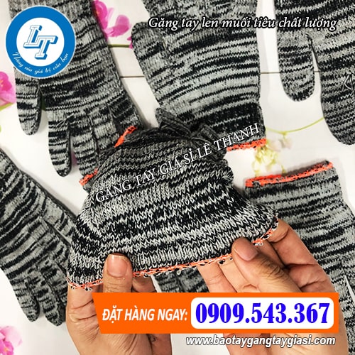 găng tay len muối tiêu chất lượng co giãn tốt găng tay len muối tiêu chất lượng co giãn tốt