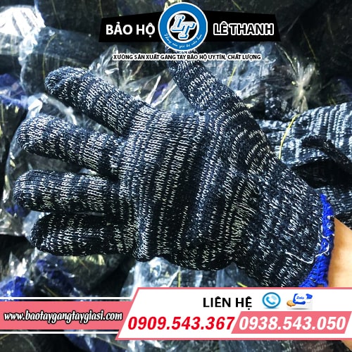 Găng tay len muối tiêu co giãn thấm hút tốt Găng tay len muối tiêu co giãn thấm hút tốt