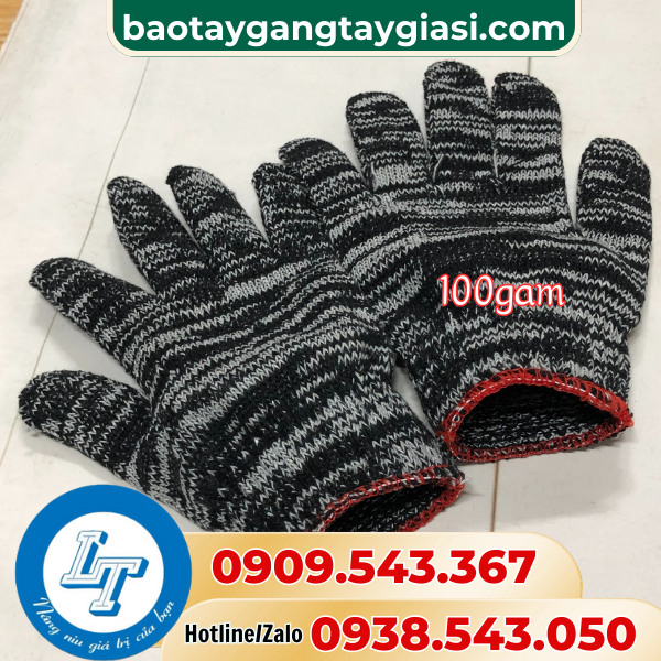 Găng tay len muối tiêu 100gam Găng tay len muối tiêu