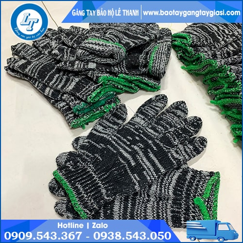 Găng tay len muối tiêu thấm hút cực tốt