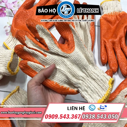 Găng tay len nhúng nhựa chất lượng an toàn Găng tay len nhúng nhựa chất lượng an toàn