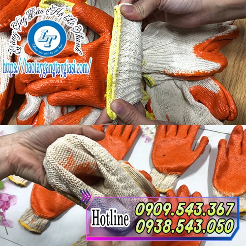 Găng tay len nhúng nhựa co giãn thỏa mái khi đeo Găng tay len nhúng nhựa co giãn thỏa mái khi đeo