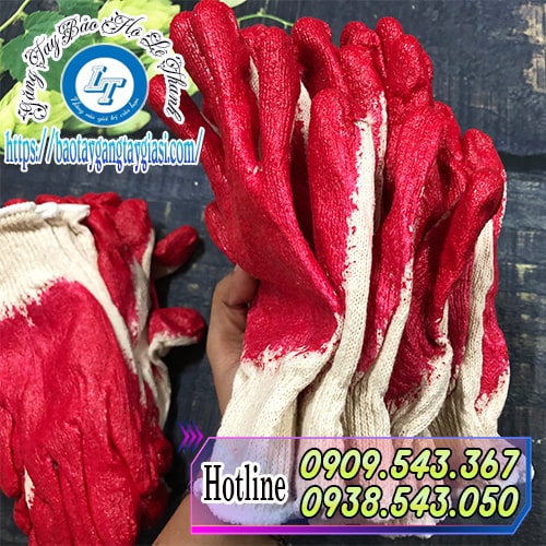 Găng tay len phủ cao su chống hóa chất chống trơn trượt Găng tay len phủ cao su chống hóa chất chống trơn trượt