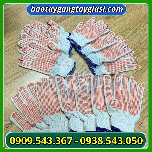 Găng tay len phủ hạt nhựa giá sỉ Găng tay len phủ hạt nhựa